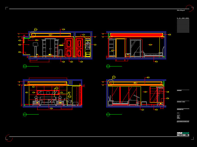 Sample room construction CAD details
